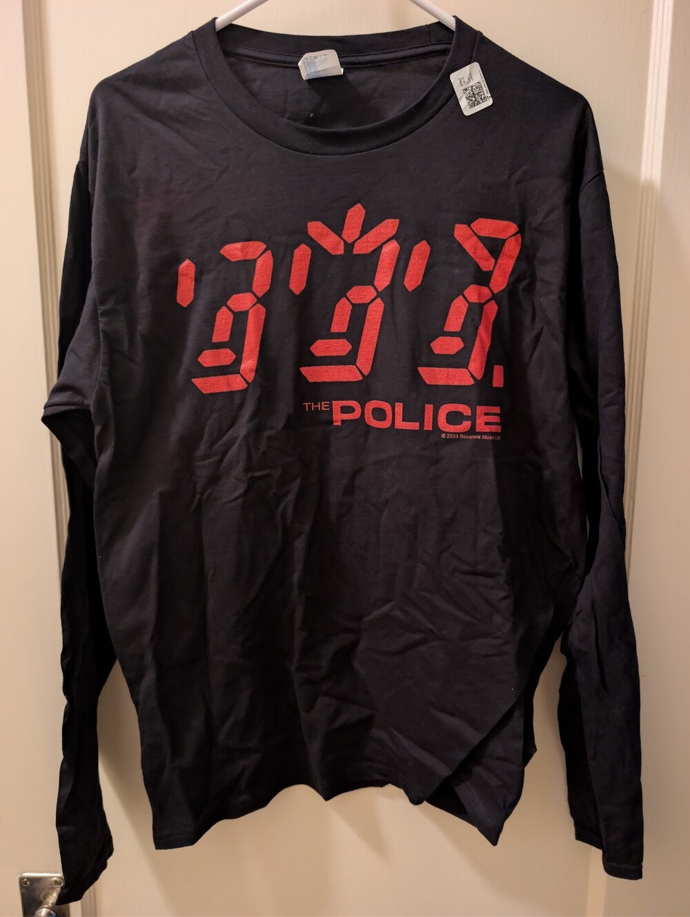 NWT The Police Ghost In The Machine Long Sleeve Black Tee Shirt Size M
